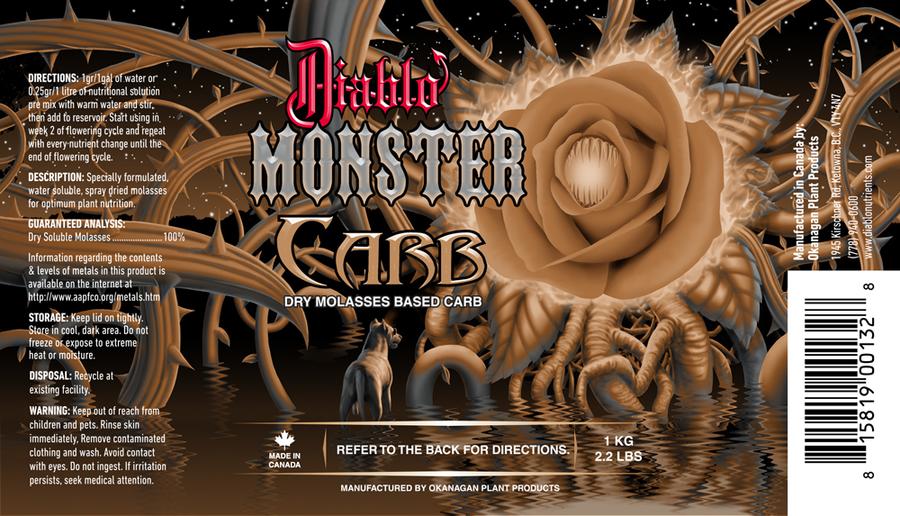 Diablo Nutrients Monster Carb Powder Label