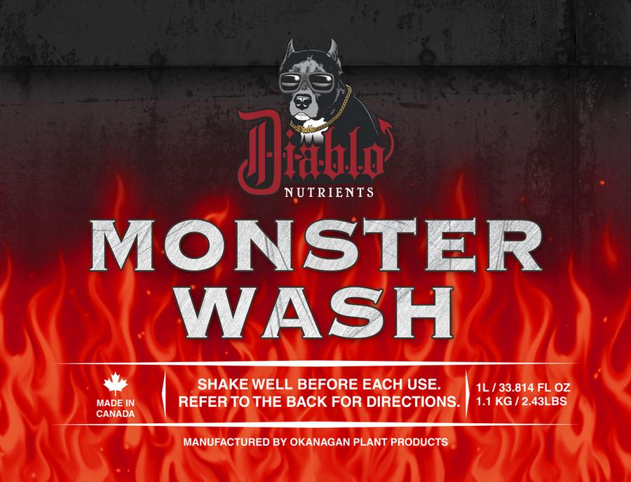 Diablo Nutrients Monster Wash Front Label
