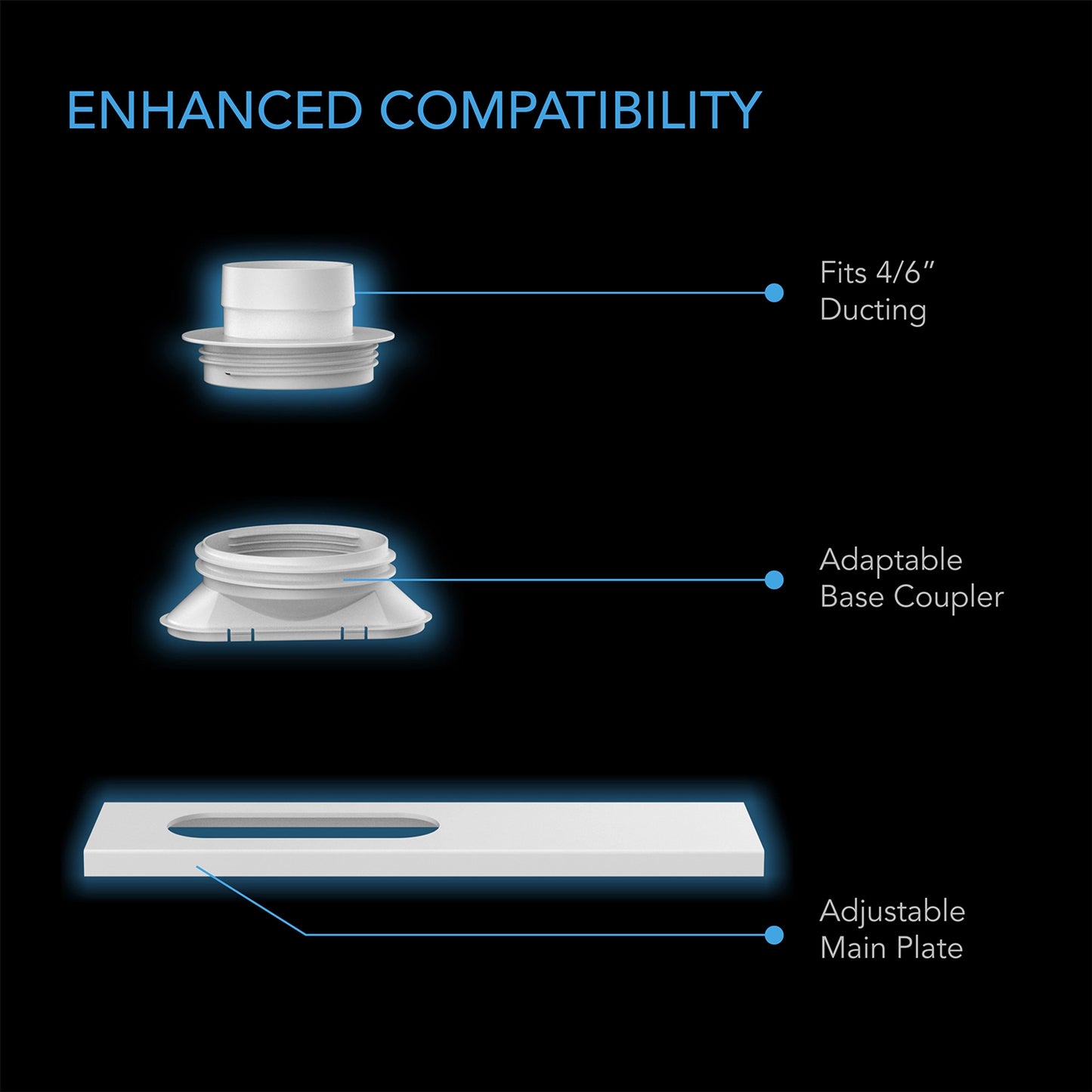 AC Infinity Window Duct Kit (Adjustable Vent Port)