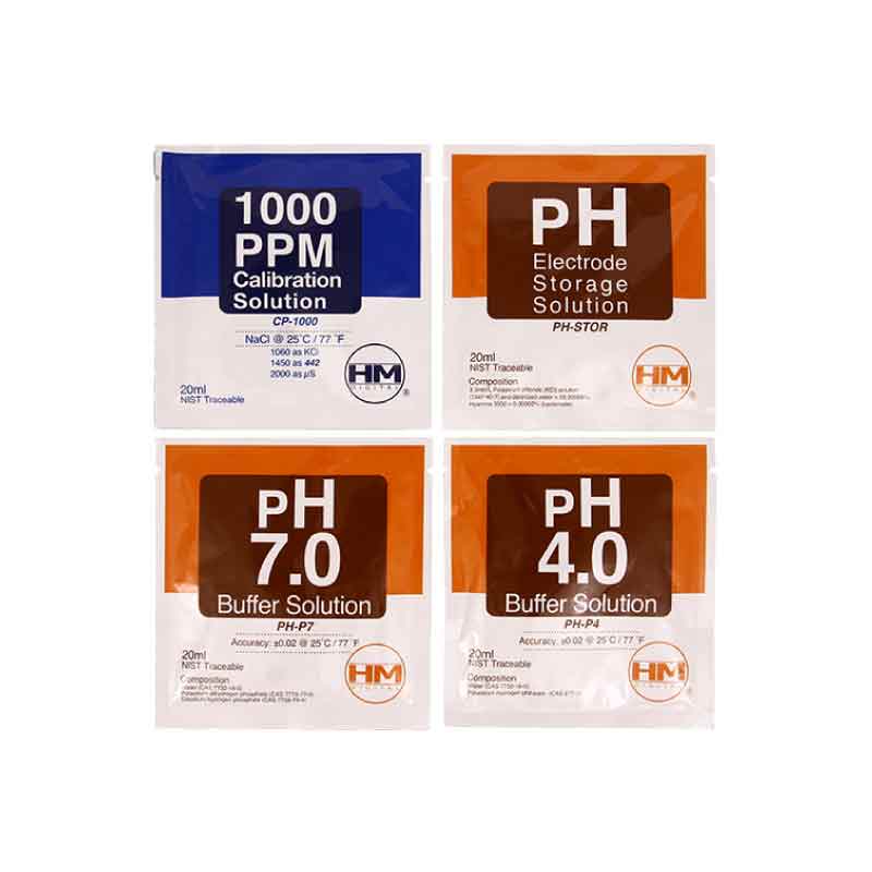 HM Digital ph EC TDS Assorted Solutions