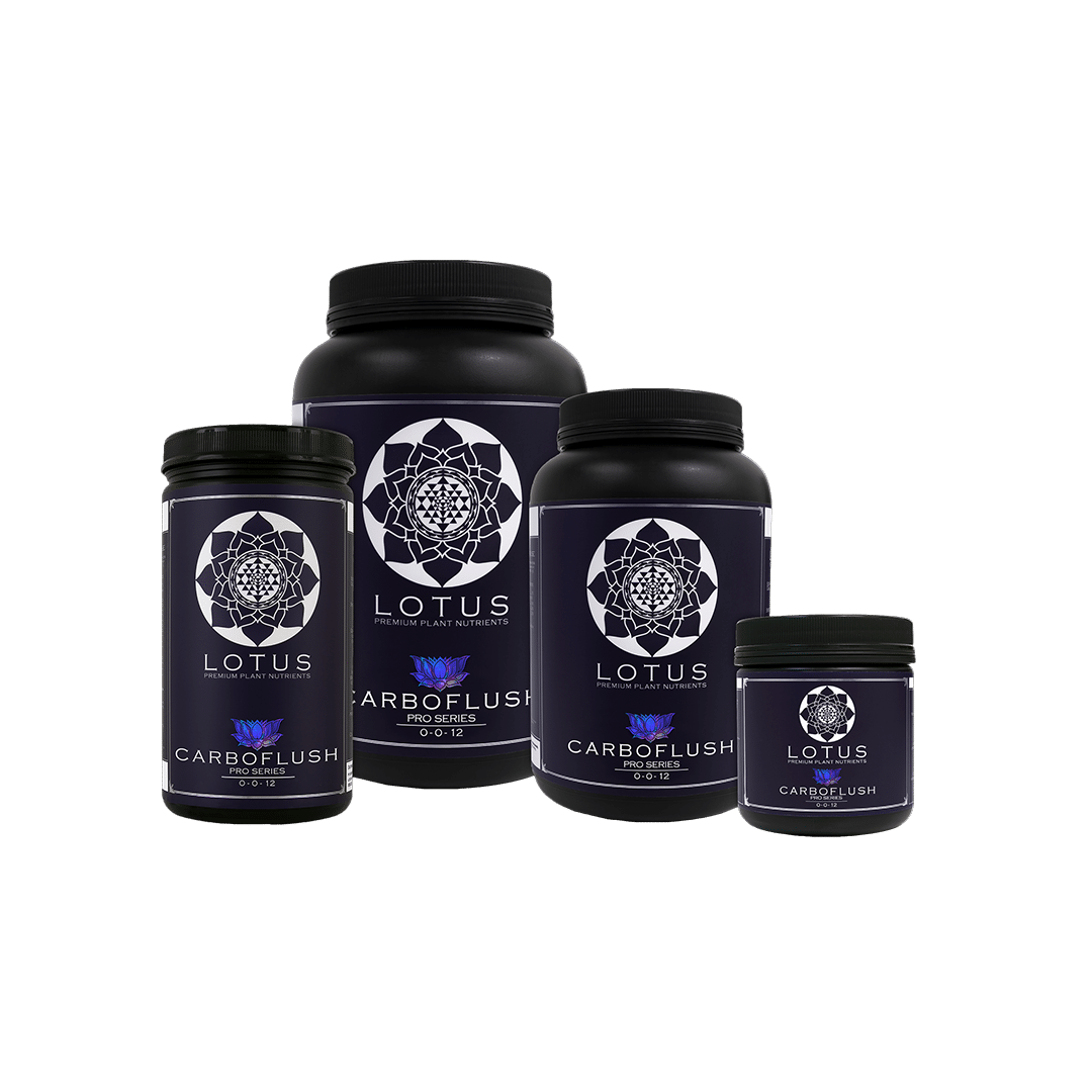Lotus Nutrients Premium Hydroponic Powder Nutrients Carboflush Pro Series All Sizes