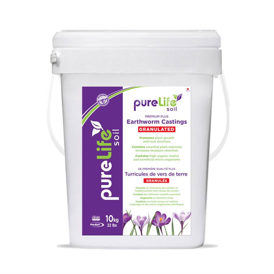 Pure Life Premium Plus Organic Earthworm Castings Granulated 10 KG