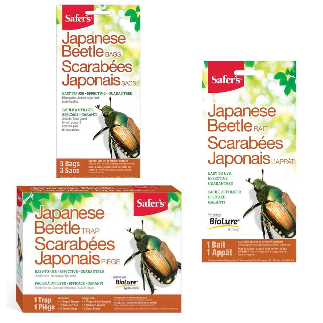 safers japanese beetle traps, baits, bags refill