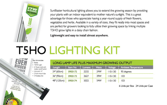 SunBlaster T5HO Lighting Kit (6400K)